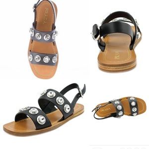 Prada crystal slingback sandal
